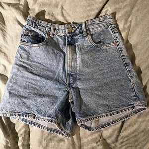 Zara high rise denim shorts